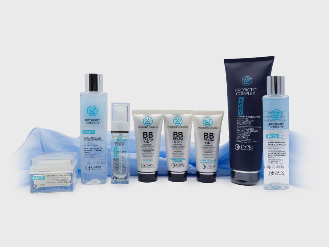 Linea probiotica protettiva – idratante – anti età – anti ossidante per tutti i tipi di pelle